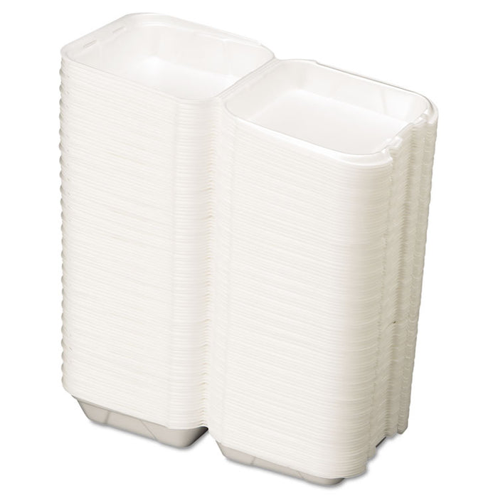 Snap It Foam Container, 8 1/4 x 8 x 3, White, 100/Bag, 2 Bags/Carton