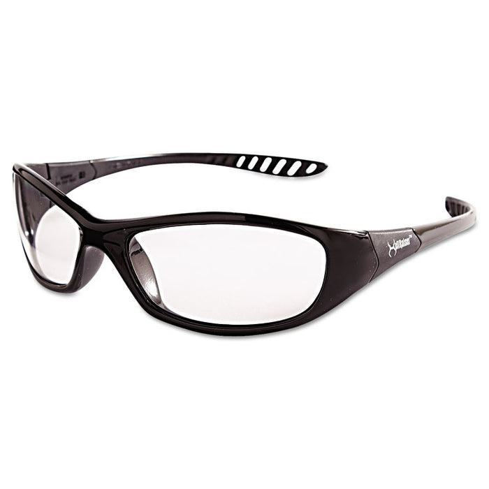 V40 HellRaiser Safety Glasses, Black Frame, Clear Anti-Fog Lens