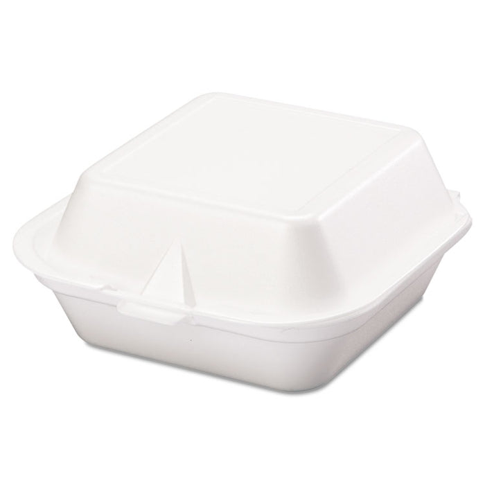 Snap It Foam Container, 6 2/5 x 6 2/5 x 3, White, 125/Sleeve, 4 Sleeves/Carton