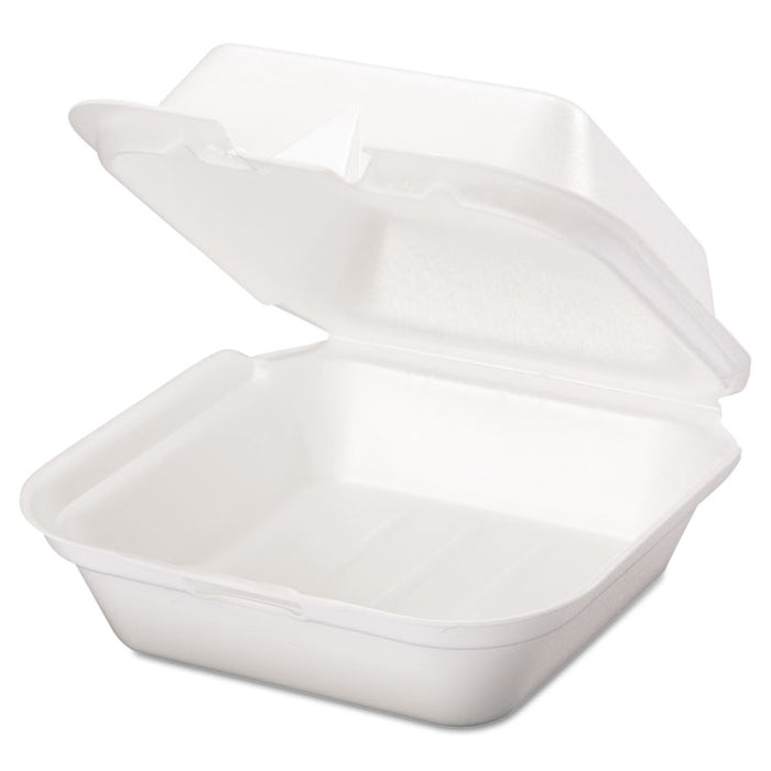 Snap It Foam Container, 6 2/5 x 6 2/5 x 3, White, 125/Sleeve, 4 Sleeves/Carton