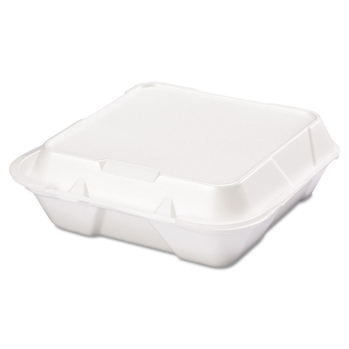 Snap It Foam Container, 1-Comp, 9 1/4 x 9 1/4 x 3, White, 100/Bag, 2 Bags/Carton