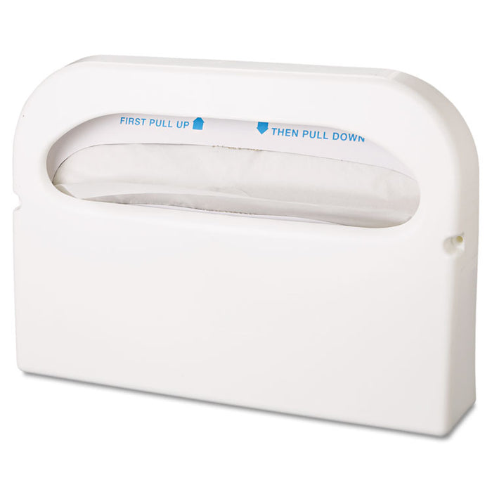 Health Gards Toilet Seat Cover Dispenser, Half-Fold, 16 x 3.25 x 11.5, White, 2/Box