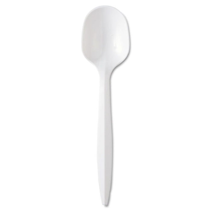 Medium-Weight Cutlery, Soup Spoon, White, 1000/Carton