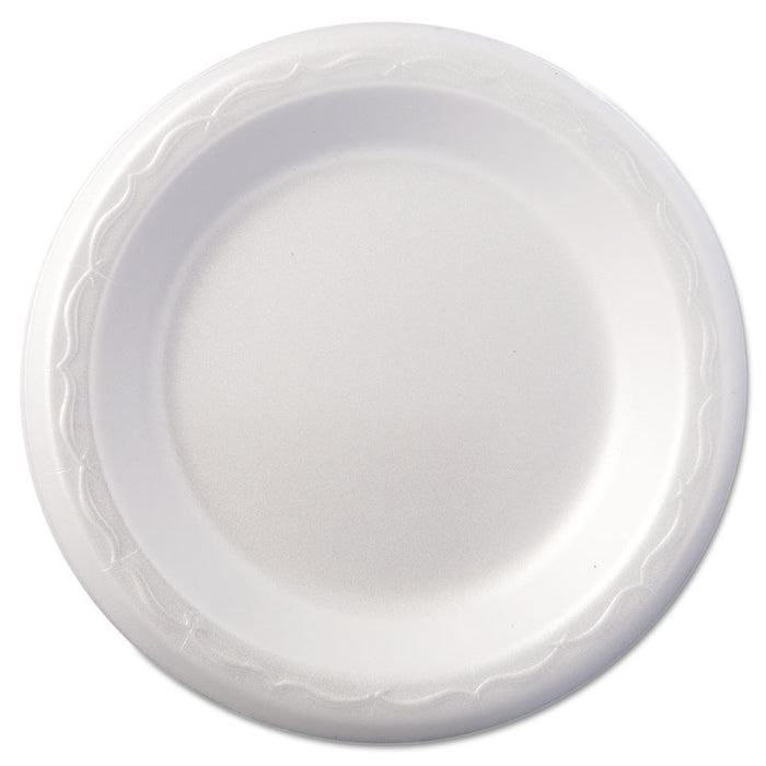 Foam Dinnerware, Plate, 6" dia, White, 125/Pack, 8 Packs/Carton