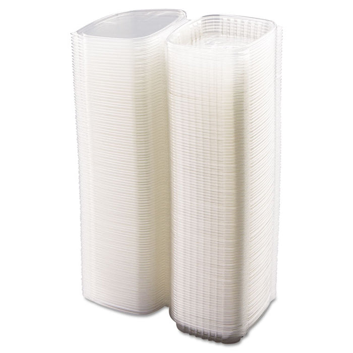 Clear Hinged Deli Container, 16oz, 7 1/4 x 6 2/5 x 1, 100/Bag, 2 Bags/Carton
