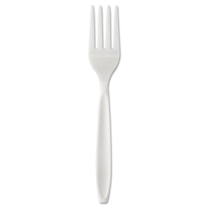 Individually WraPolypropyleneed Reliance Medium Heavy Weight Cutlery, Fork, White, 1000/CT