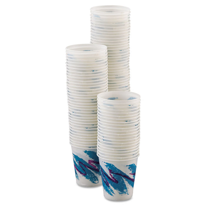 Jazz Waxed Paper Cold Cups, 3oz, Rolled Rim, 100/Bag, 50 Bags/Carton