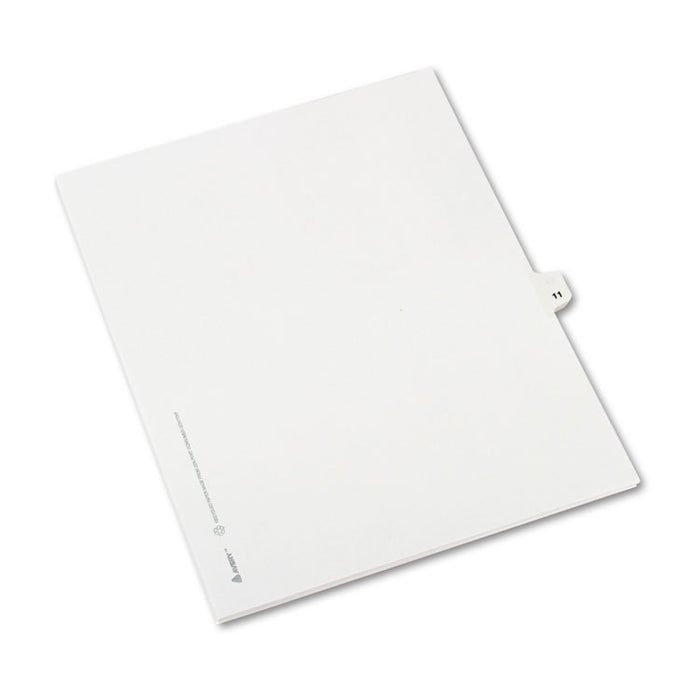 Preprinted Legal Exhibit Side Tab Index Dividers, Avery Style, 10-Tab, 11, 11 x 8.5, White, 25/Pack