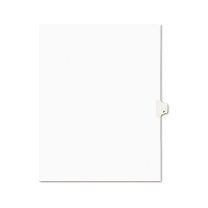 Preprinted Legal Exhibit Side Tab Index Dividers, Avery Style, 10-Tab, 14, 11 x 8.5, White, 25/Pack