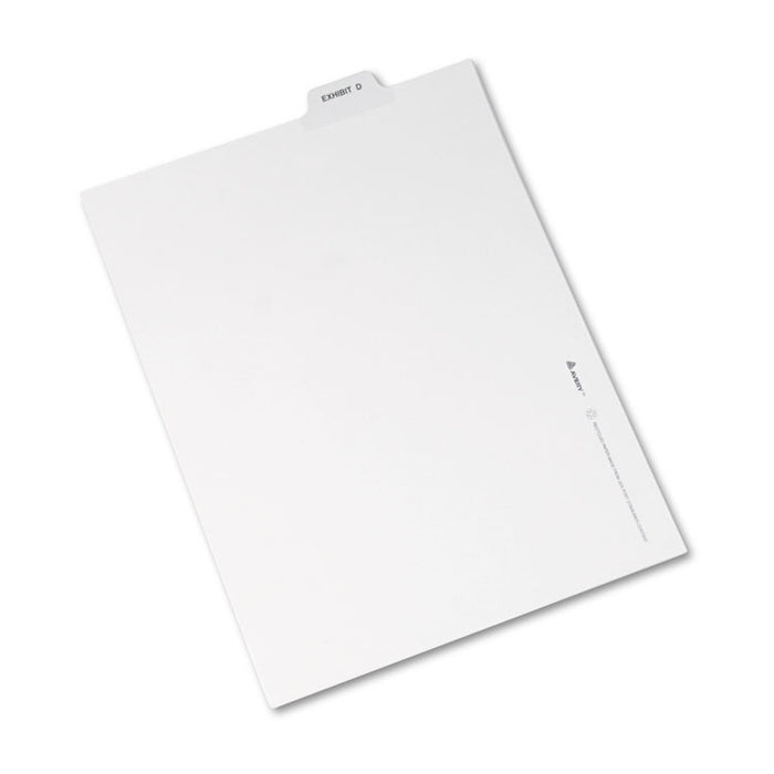 Avery-Style Preprinted Legal Bottom Tab Divider, Exhibit D, Letter, White, 25/PK