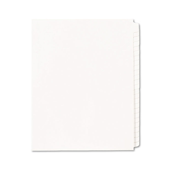 Blank Tab Legal Exhibit Index Divider Set, 25-Tab, Letter, White, Set of 25