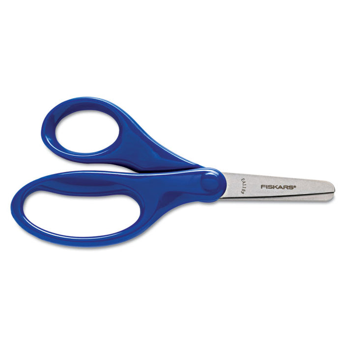 Kids/Student Scissors, Rounded Tip, 5" Long, 1.75" Cut Length, Assorted Straight Handles