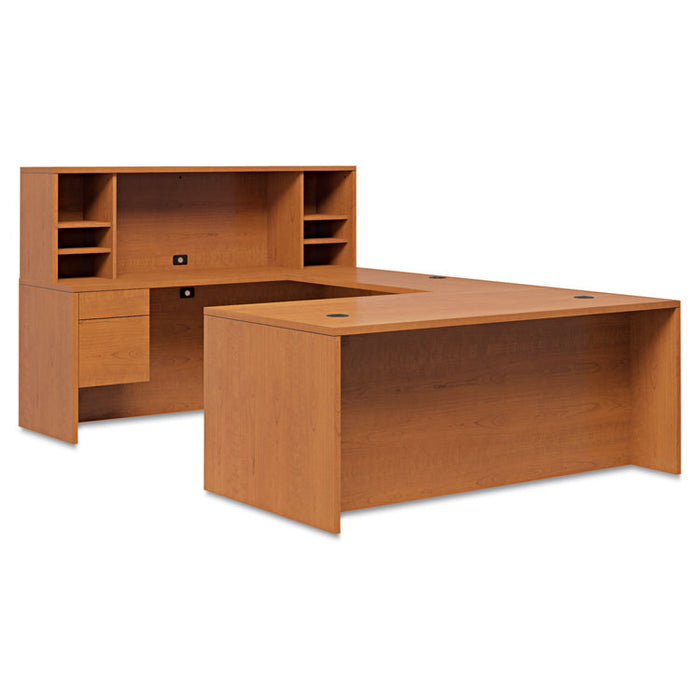 10500 Series "L" Workstation Right Pedestal Desk with 3/4 Height Pedestal, 72" x 36" x 29.5", Harvest