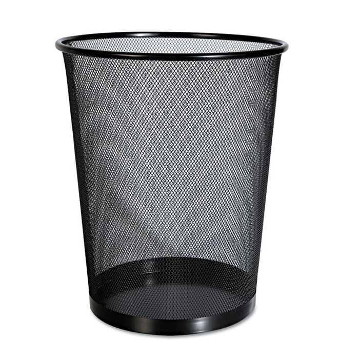 Mesh Wastebasket, 18 qt, Black