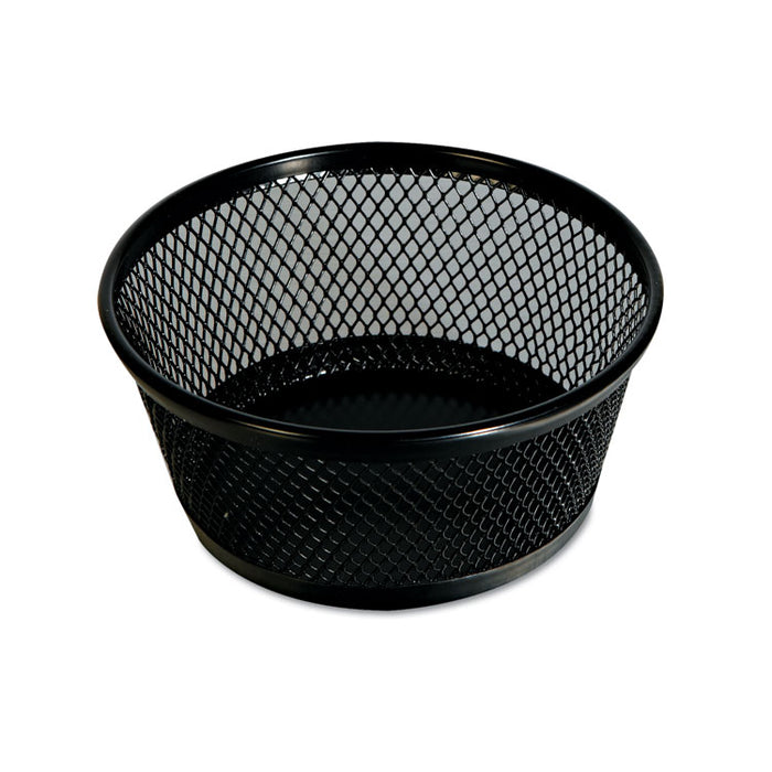 Jumbo Mesh Storage Dish, 4.38" Diameter x 2"h, Black