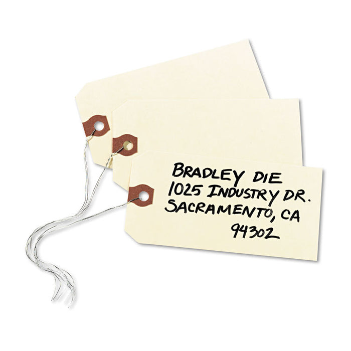 Unstrung Shipping Tags, 11.5 pt Stock, 4.75 x 2.38, Manila, 1,000/Box