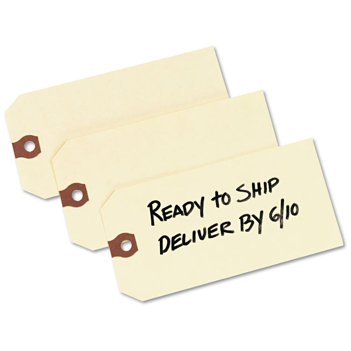 Unstrung Shipping Tags, 11.5 pt Stock, 5.25 x 2.63, Manila, 1,000/Box