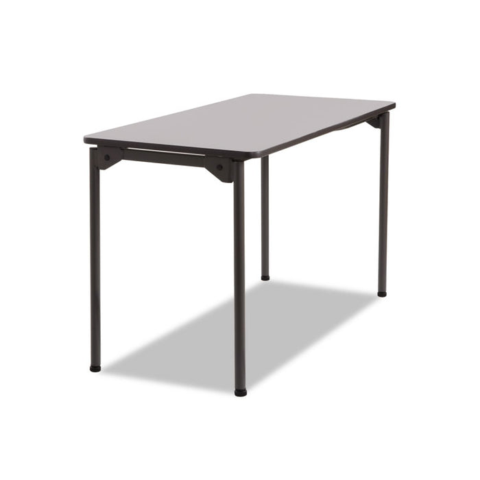 Maxx Legroom Rectangular Folding Table, 48w x 24d x 29-1/2h, Gray/Charcoal