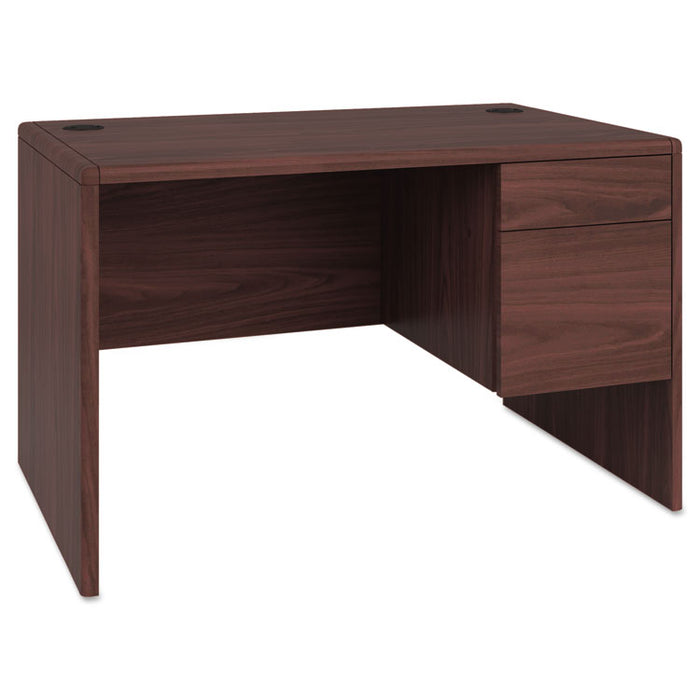 10700 Series Single 3/4 Right Pedestal Desk, 48w x 30d x 29.5h, Mahogany