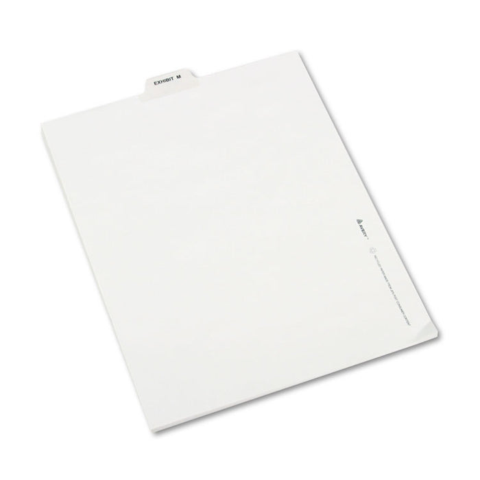 Avery-Style Preprinted Legal Bottom Tab Dividers, Exhibit M, Letter, 25/Pack