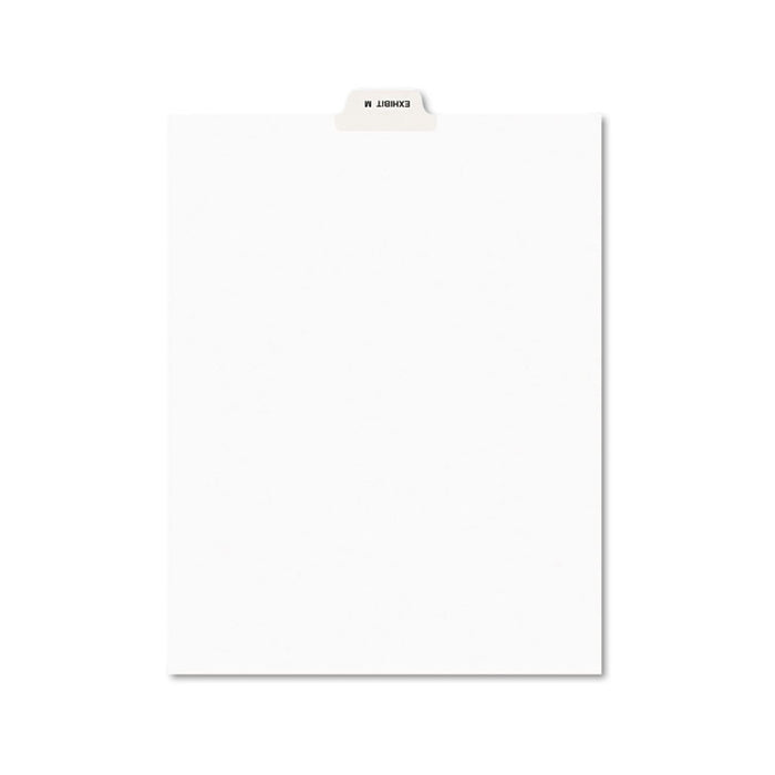 Avery-Style Preprinted Legal Bottom Tab Dividers, Exhibit M, Letter, 25/Pack