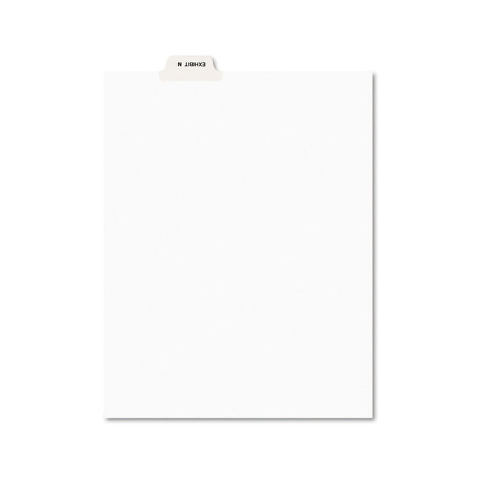 Avery-Style Preprinted Legal Bottom Tab Dividers, Exhibit N, Letter, 25/Pack
