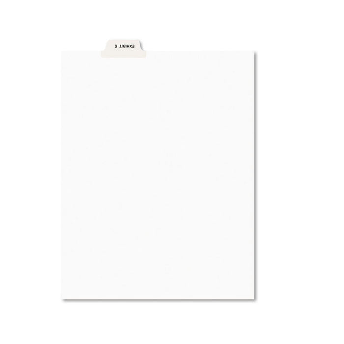 Avery-Style Preprinted Legal Bottom Tab Dividers, Exhibit S, Letter, 25/Pack