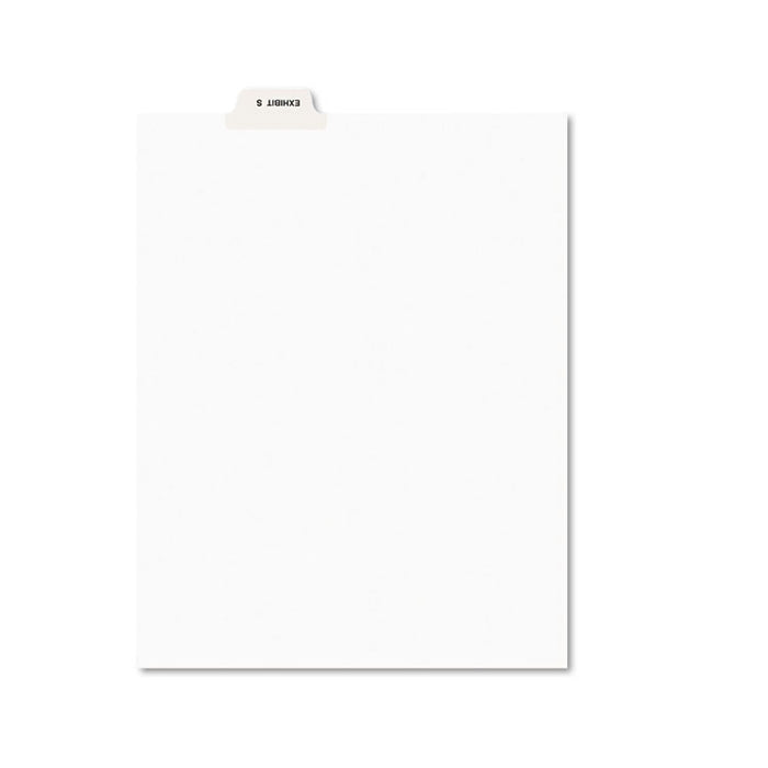 Avery-Style Preprinted Legal Bottom Tab Dividers, Exhibit S, Letter, 25/Pack