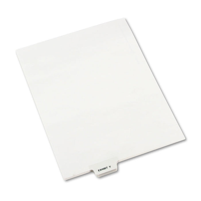 Avery-Style Preprinted Legal Bottom Tab Dividers, Exhibit V, Letter, 25/Pack
