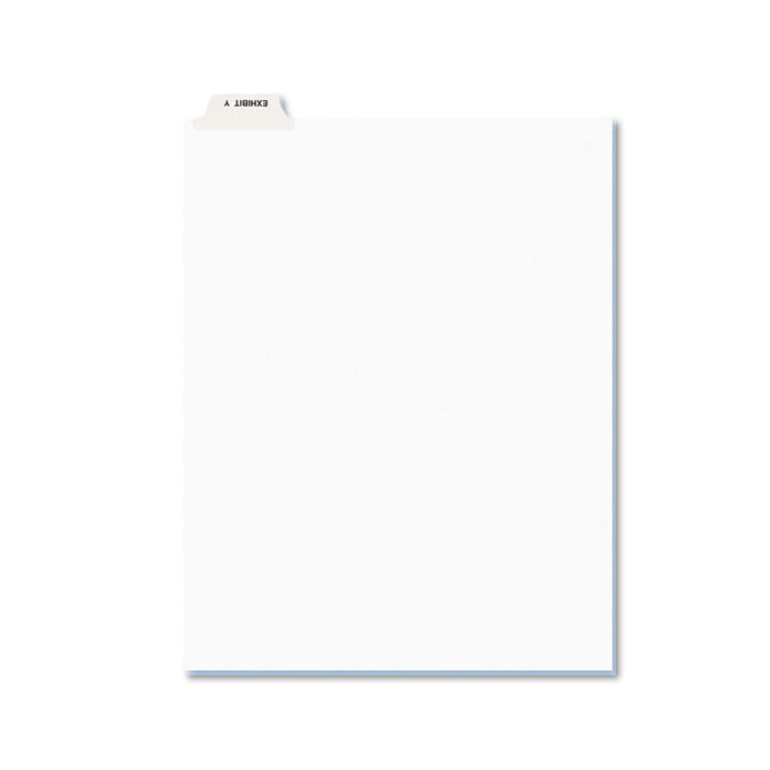 Avery-Style Preprinted Legal Bottom Tab Dividers, Exhibit Y, Letter, 25/Pack