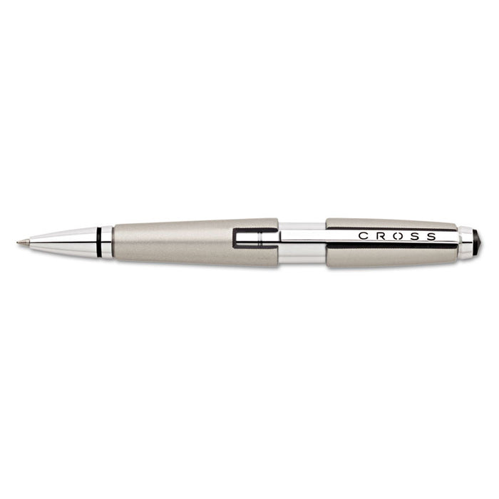 Edge Gel Pen, Retractable, Medium 0.7 mm, Black Ink, Titanium Barrel