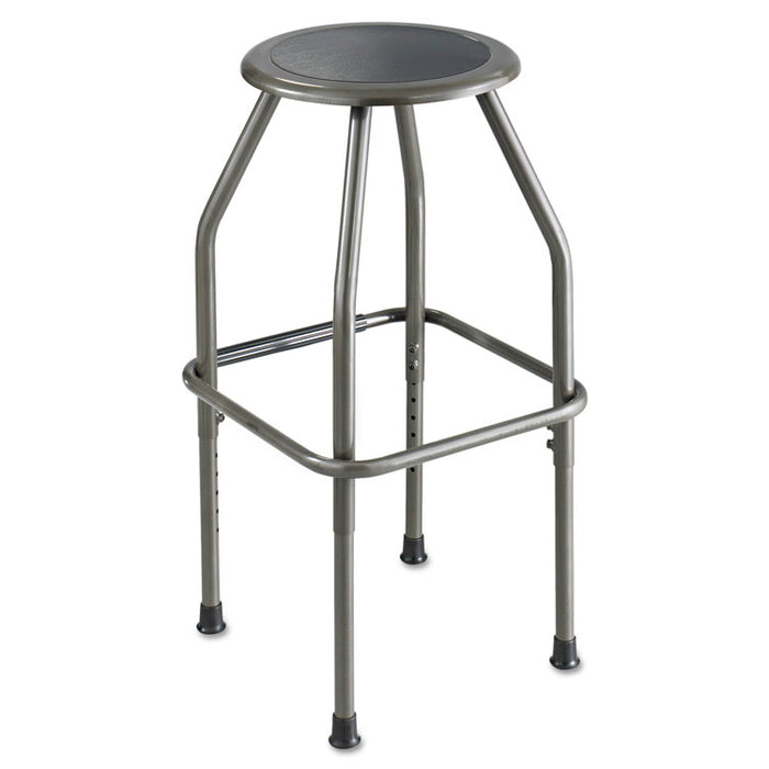 Diesel Industrial Stool with Stationary Seat, 30" Seat Height, Supports up to 250 lbs., Pewter Seat/Pewter Back, Pewter Base