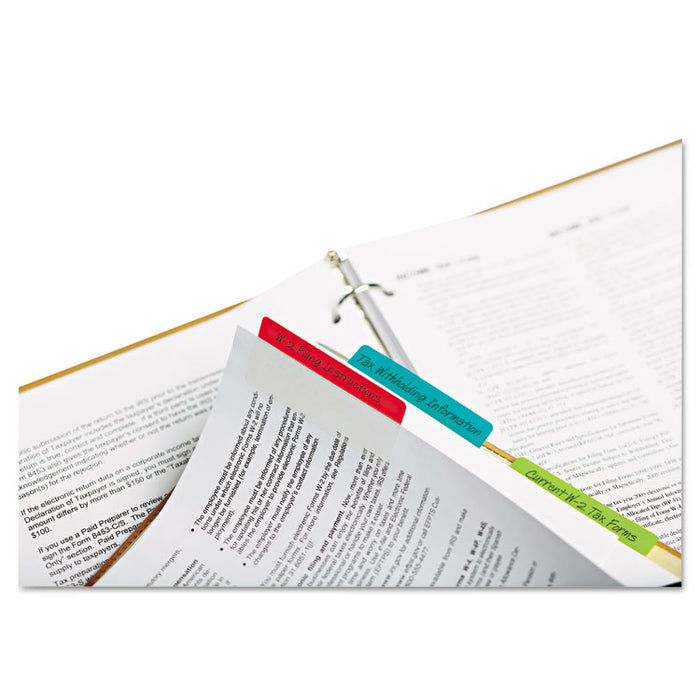 2" and 3" Tabs, 1/3-Cut Tabs, Assorted Colors, 3" Wide, 24/Pack