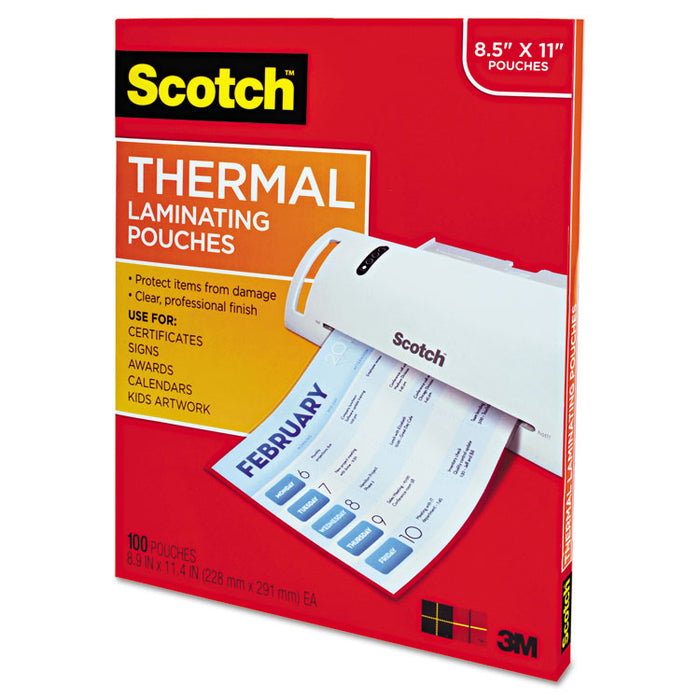 Laminating Pouches, 3 mil, 9" x 11.5", Gloss Clear, 100/Pack