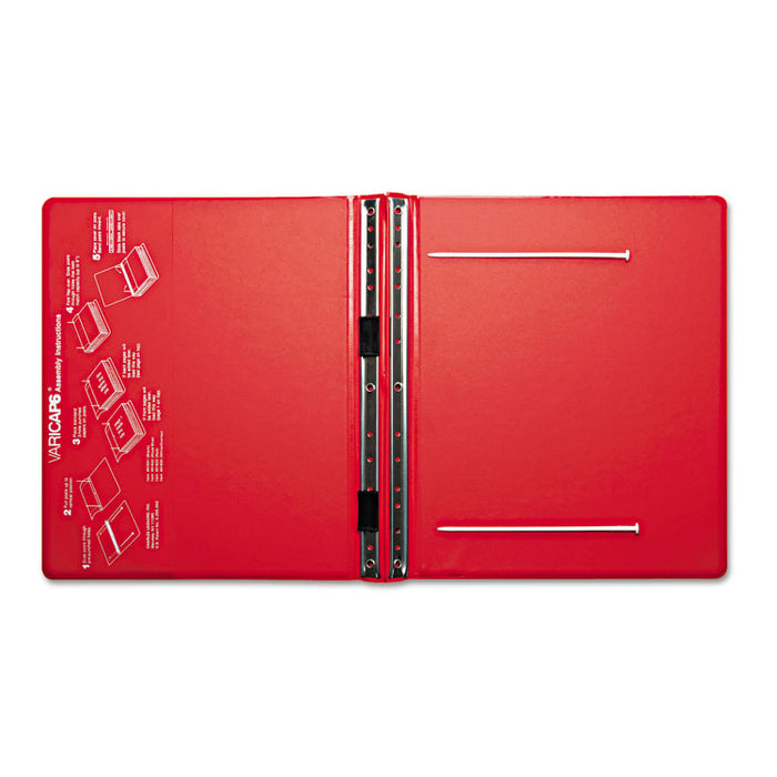 VariCap Expandable Binder, 2 Posts, 6" Capacity, 11 x 8.5, Red