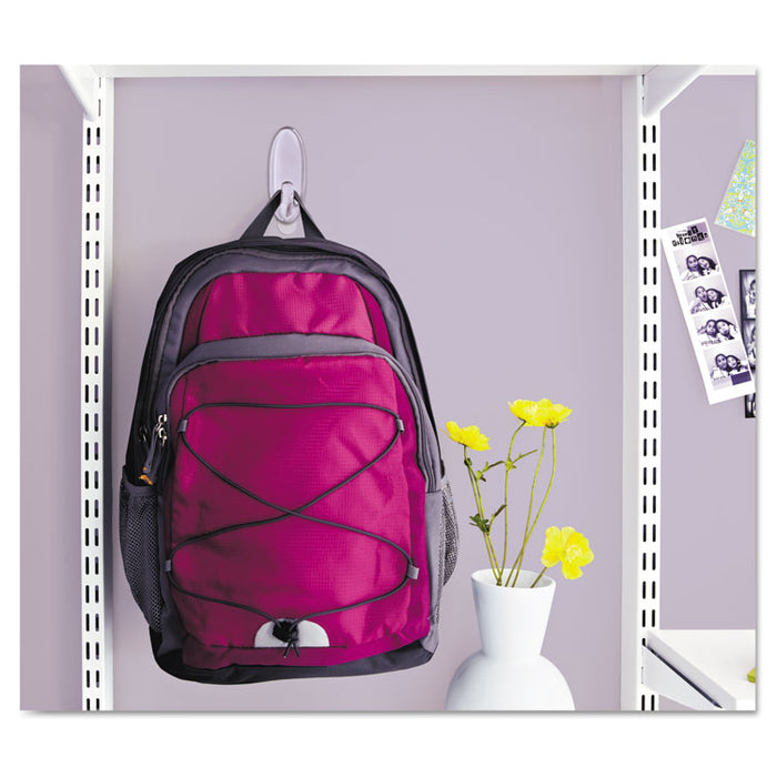 Clear Hooks and Strips, Plastic, Medium, 50 Hooks with 50 Adhesive Strips per Carton