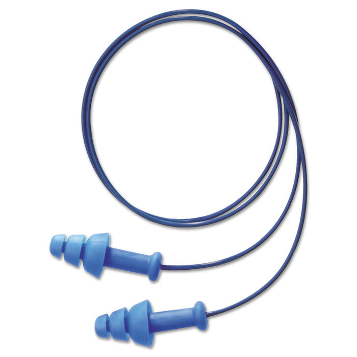 SmartFit Detectable Triple Flange Earplug, 25NRR, 100/Box
