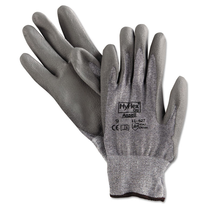 HyFlex 627 Light-Duty Gloves, Size 9, Dyneema/Lycra/Polyurethane, GY, 12 Pairs