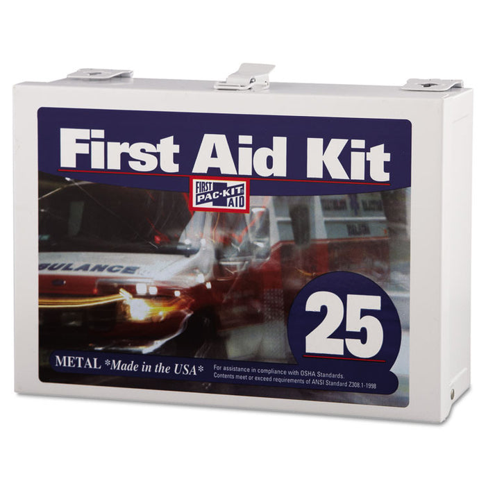 First Aid Kit for Up to 25 People, 159-Pieces, Steel