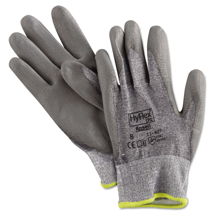 HyFlex 627 Light-Duty Gloves, Size 8, Dyneema/Lycra/Polyurethane, GY, 12 Pairs