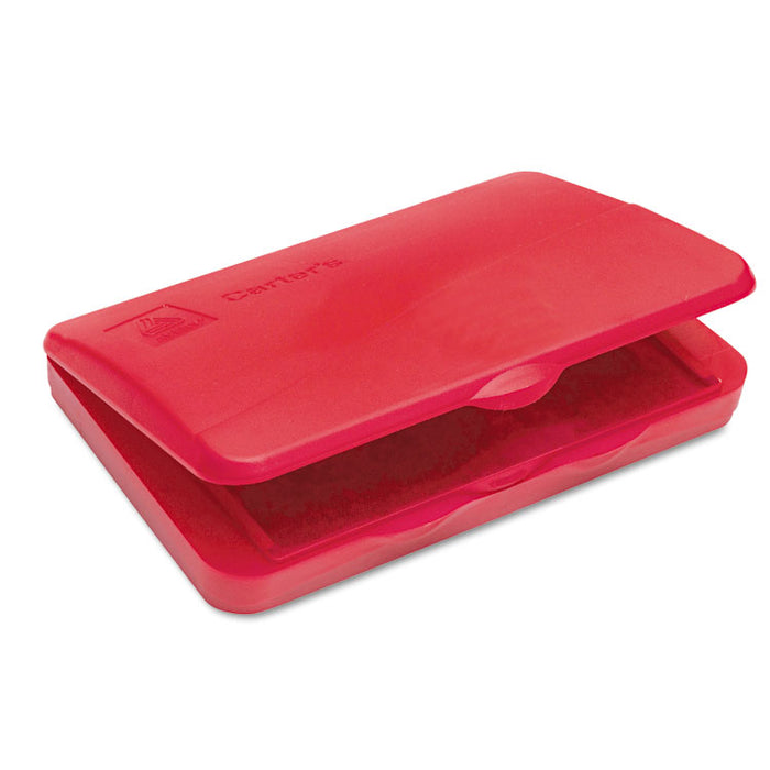 Pre-Inked Felt Stamp Pad, 4.25" x 2.75", Red