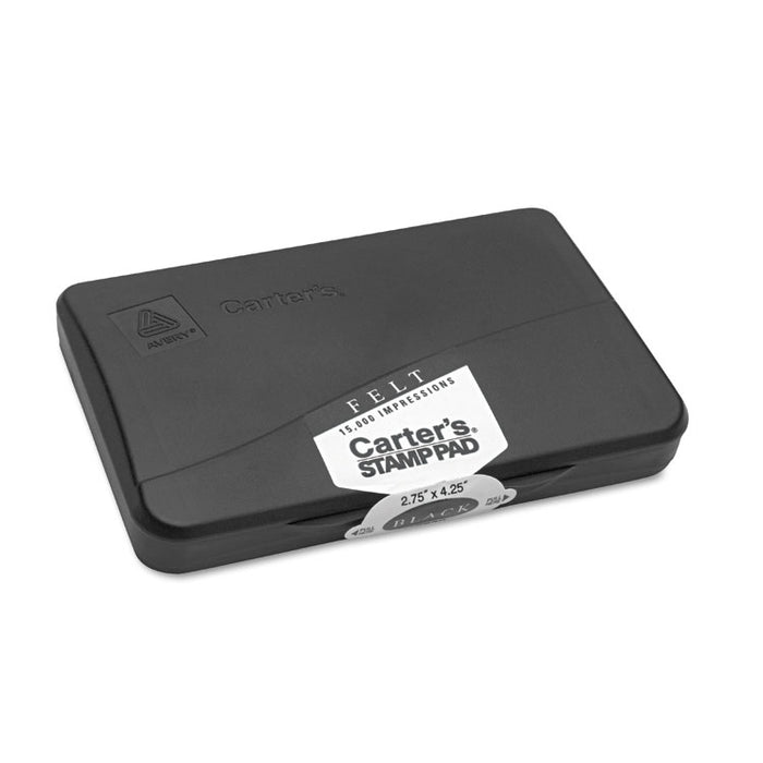 Pre-Inked Felt Stamp Pad, 4.2"5x 2.75", Black