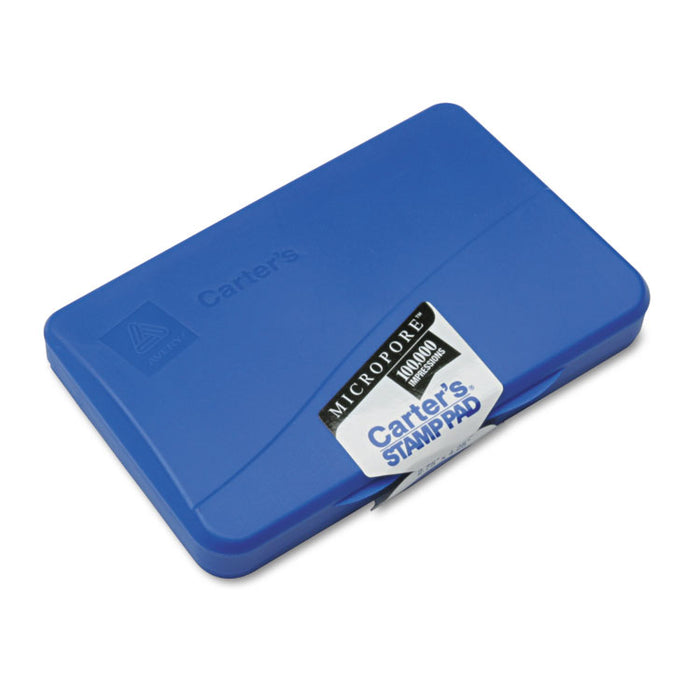 Pre-Inked Micropore Stamp Pad, 4.25 x 2.75, Blue