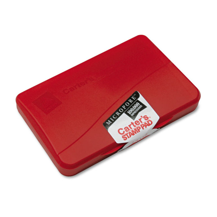 Pre-Inked Micropore Stamp Pad, 4.25 x 2.75, Red