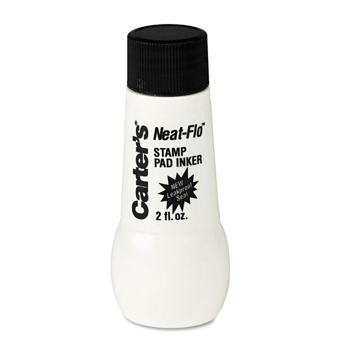 Neat-Flo Dab-On Stamp Inker, 2 oz (59.15 ml) Bottle, Black