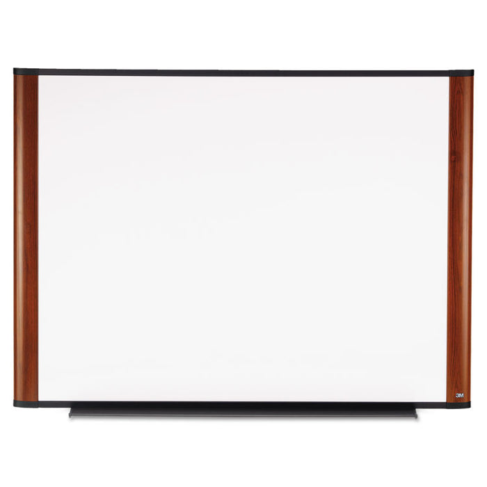 Melamine Dry Erase Board, 48 x 36, Mahogany Frame