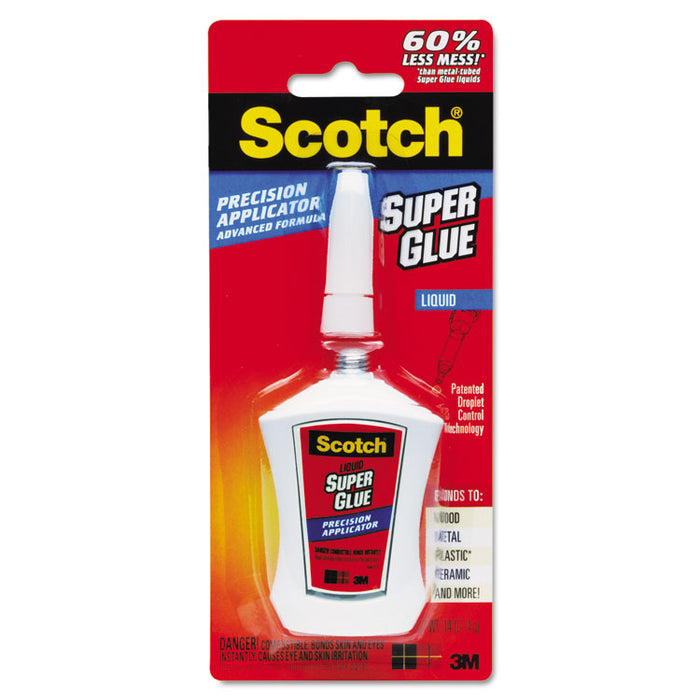 Super Glue with Precision Applicator, 0.14 oz, Dries Clear