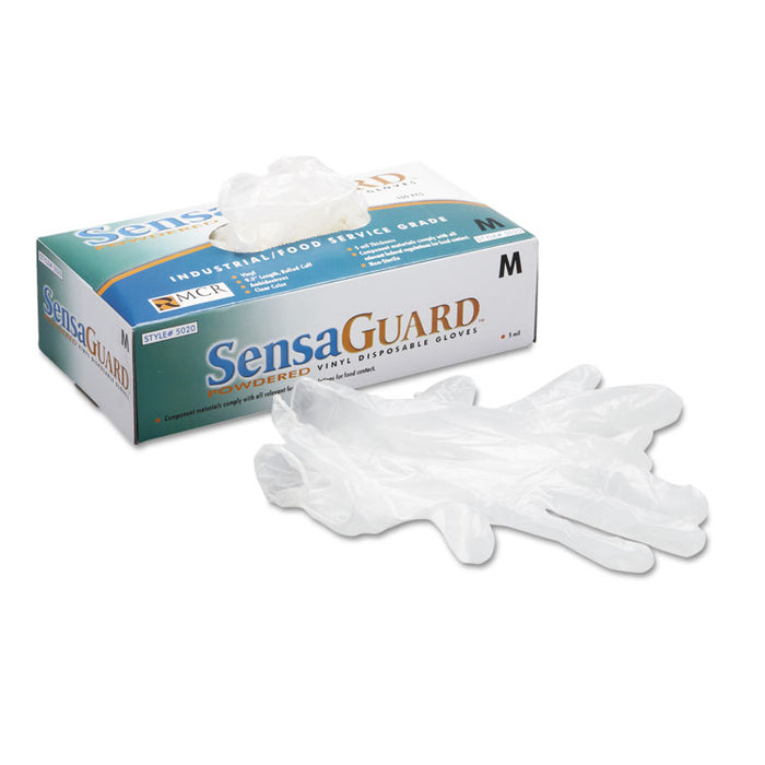 Disposable Vinyl Gloves, Medium, 5 mil, Industrial-Grade