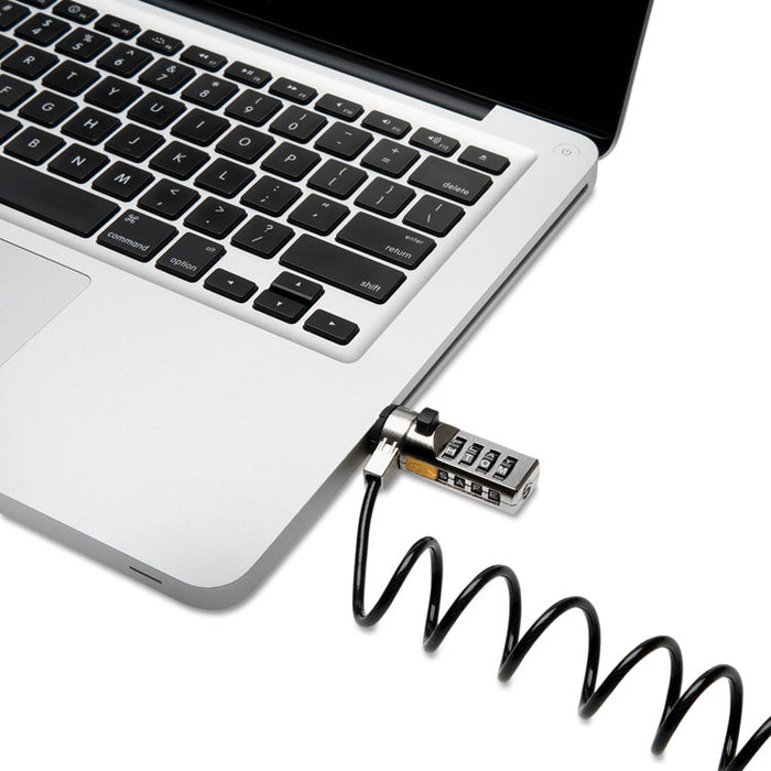 WordLock Portable Combination Laptop Lock, 6ft Steel Cable, Black