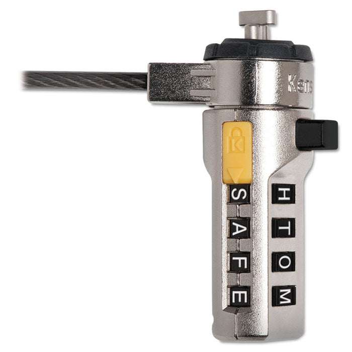 WordLock Portable Combination Laptop Lock, 6ft Steel Cable, Black